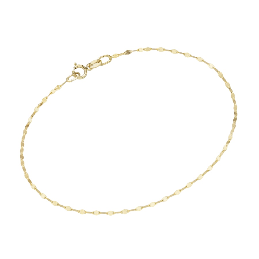 Luigi Merano Armband fantasieförmig mit diamantierten Gliedern, Gold 375 19 cm Damen