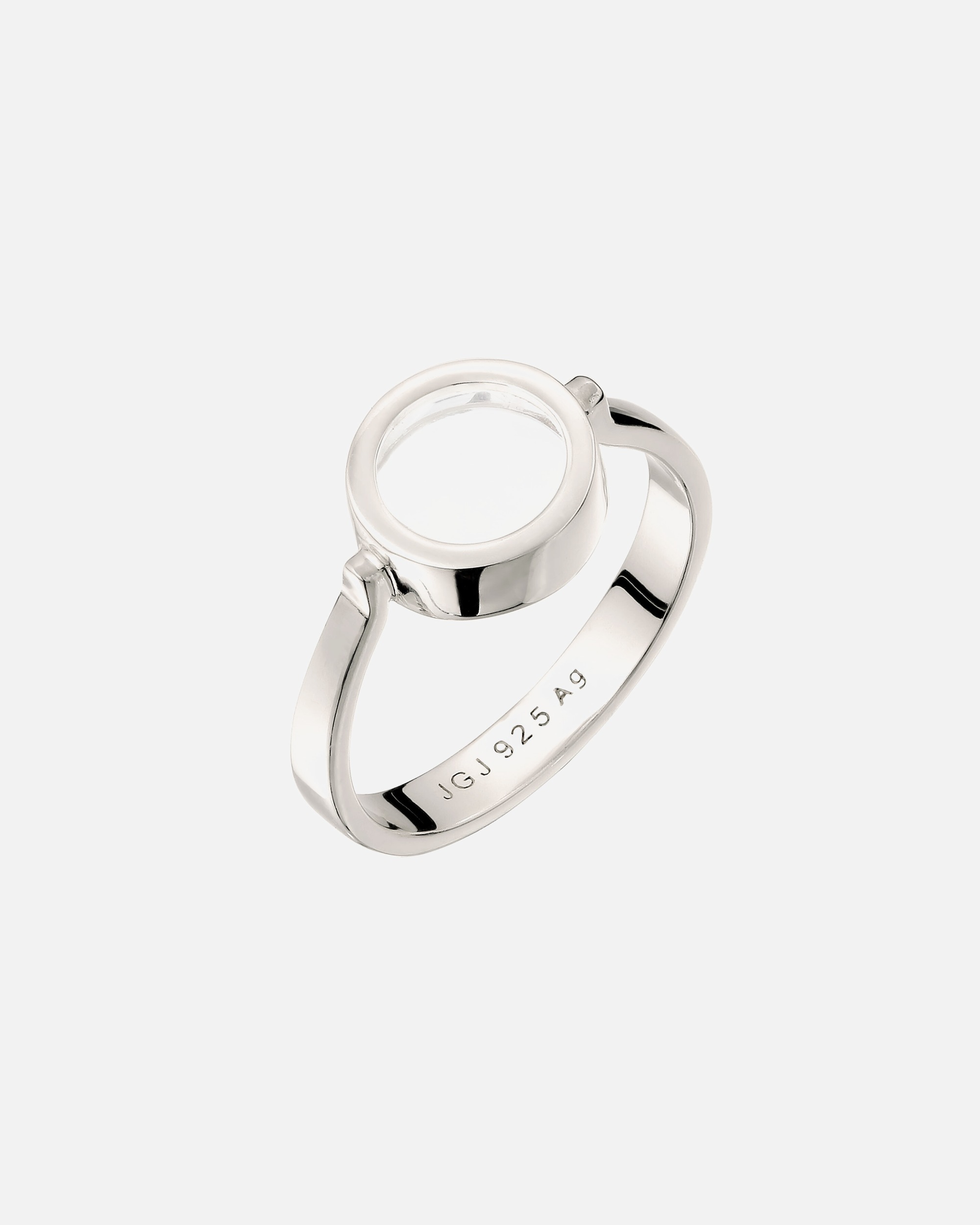 Ring für Weiblich Elli Rock Crystal Rund Transparent 925 Sterling Silber 58