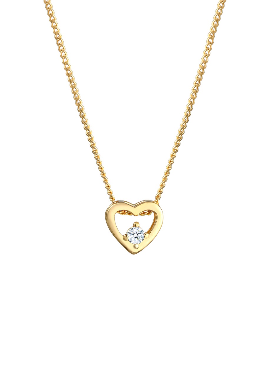 Elli DIAMONDS Herz Liebe Diamant (0.03 ct.) 585 Gelbgold 45 Damen