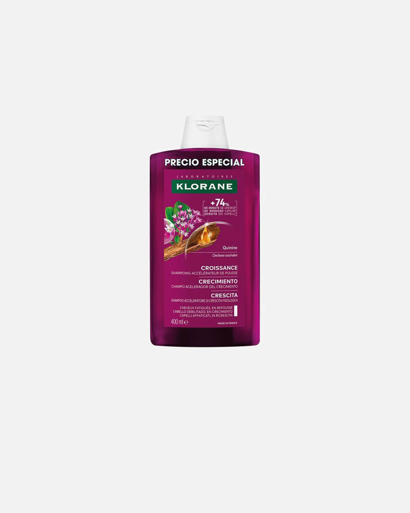 Shampoo für Unisex Klorane Wachstumsförderndes Shampoo 400 ml