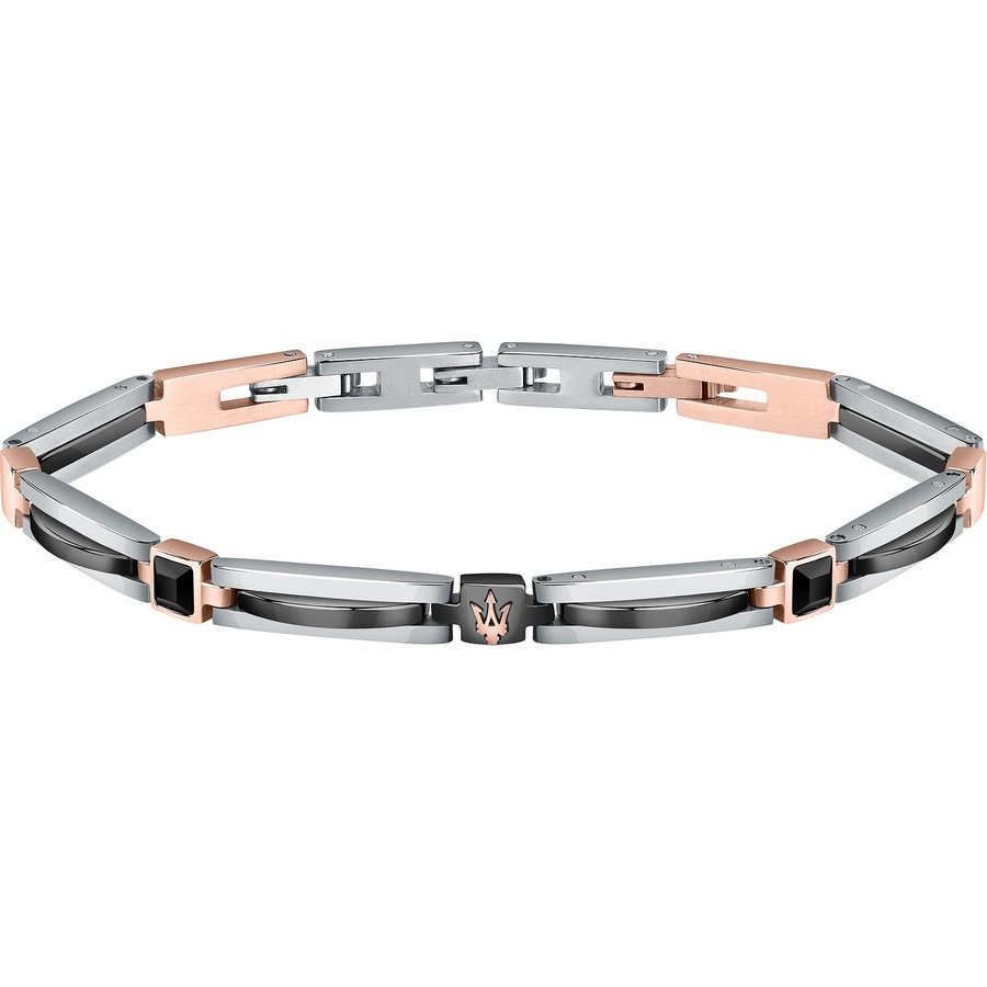 Maserati Armband Edelstahl schwarz Herren