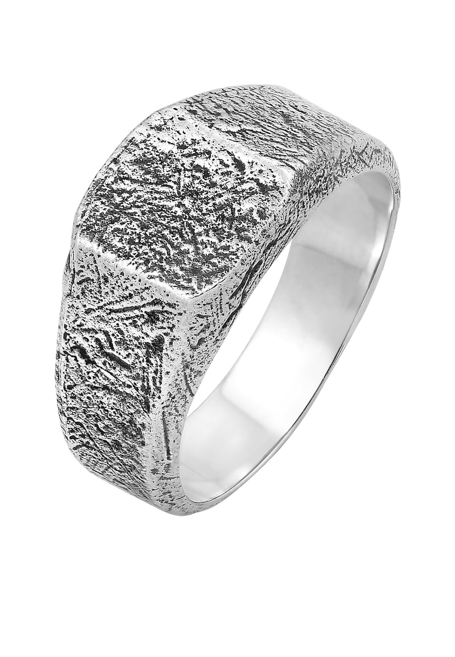Haze & Glory Siegelring - Strukturiert 925 Silber 60 Herren