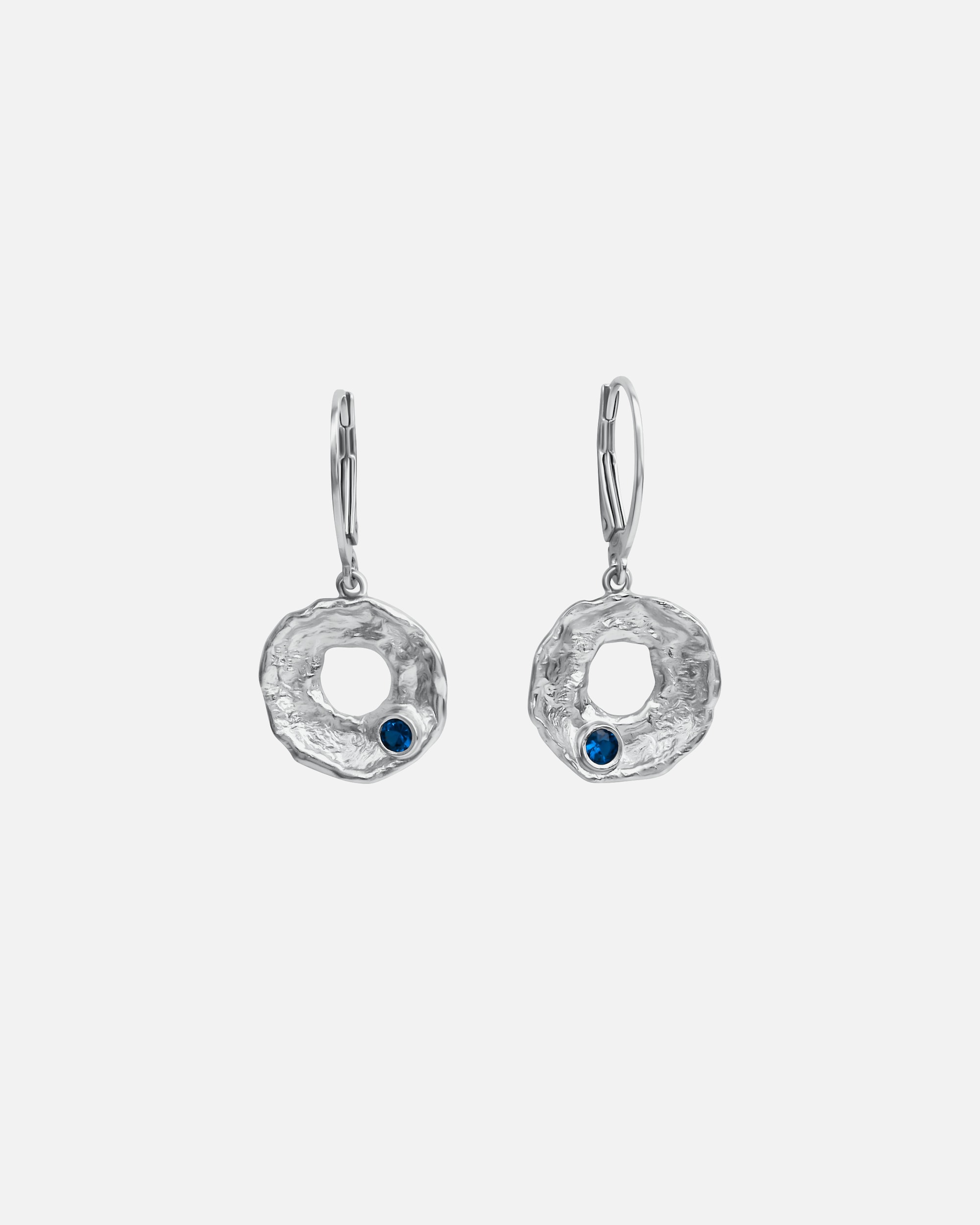 Ohrringe für Weiblich Celesta Ohrhänger 925/- Sterling Silber Kristall blau Silbergrau
