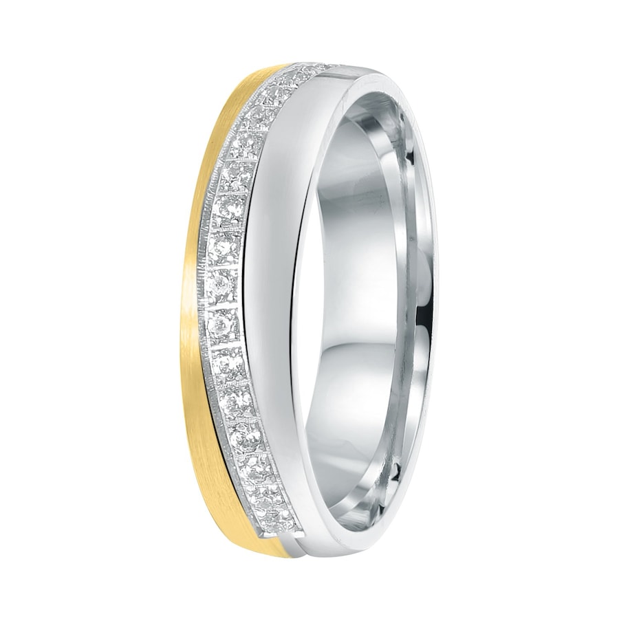 Lucardi Ringe 'Cordoba' 925 Silber - silbern-goldfarbig 63mm Damen