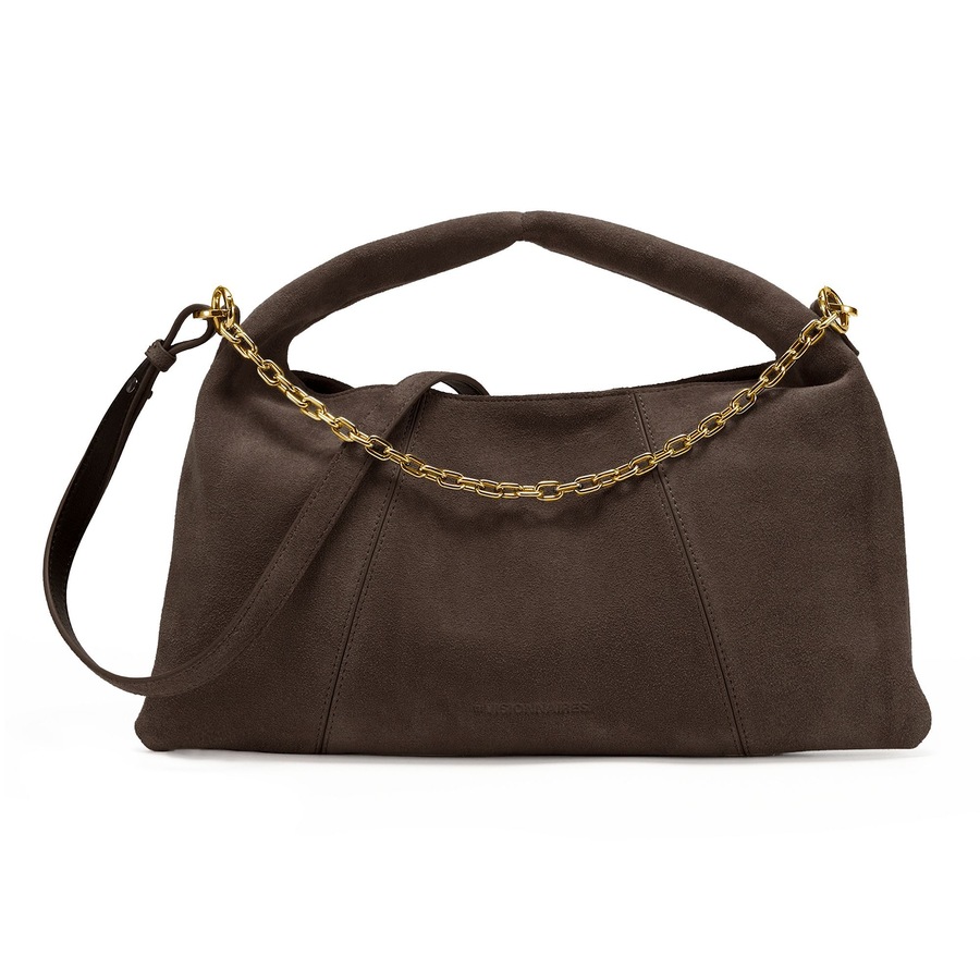 LES VISIONNAIRES Sadie Cozy Chain Henkeltasche dark brown Braun Damen