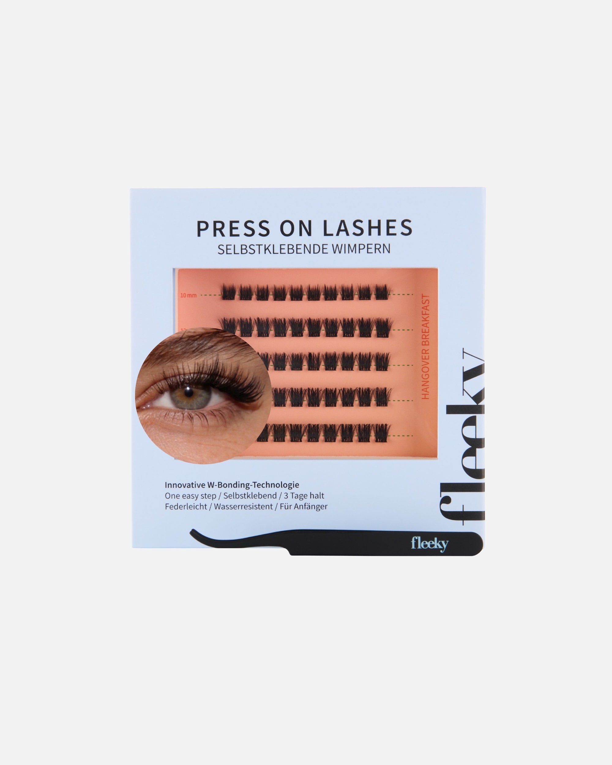 Künstliche Wimpern für Unisex Fleeky Press-On Lashes Natural – natürlicher Look Hangover Breakfast