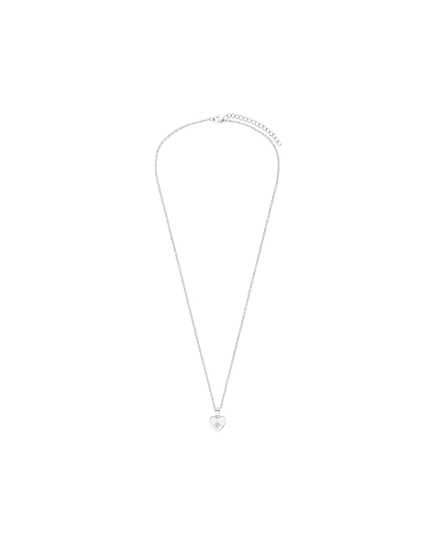 Lucardi Halskette Stahl 47 cm Silber Damen