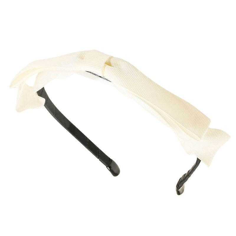 SOHO Donna Schleifen Haarreif Weiß Weiss