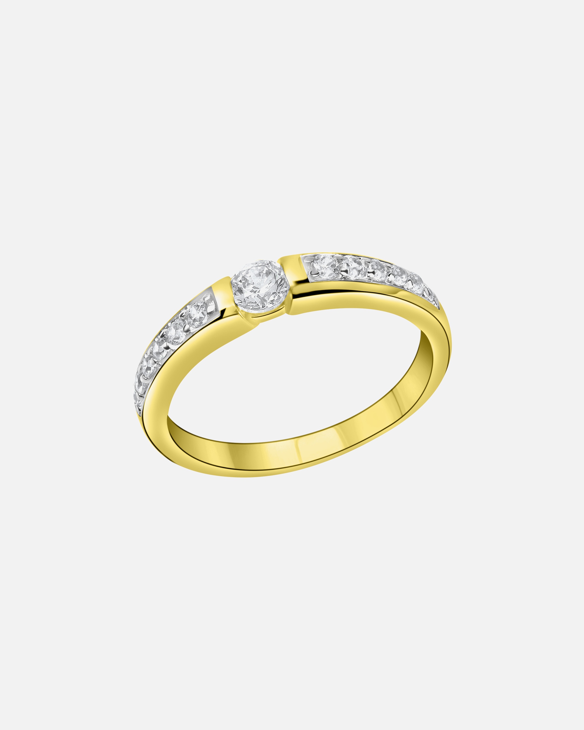 Ring für Weiblich Fascination by Ellen K. Ring 375/- Gold Zirkonia weiß 016 (50,5)