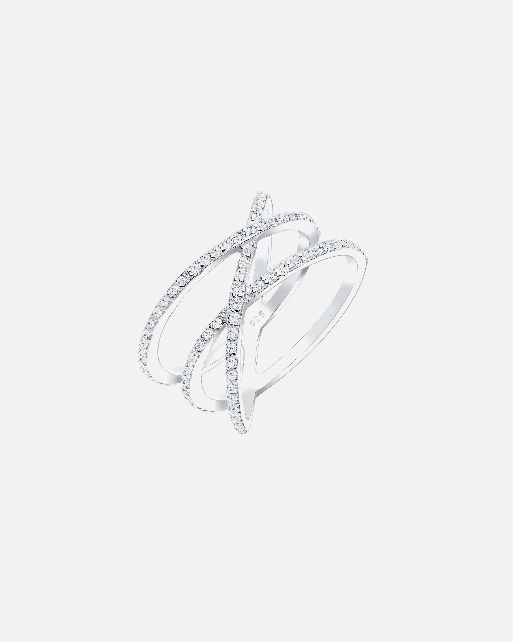 Ring für Weiblich Elli 925 Sterling Silber Zirkonia Wickelring 54