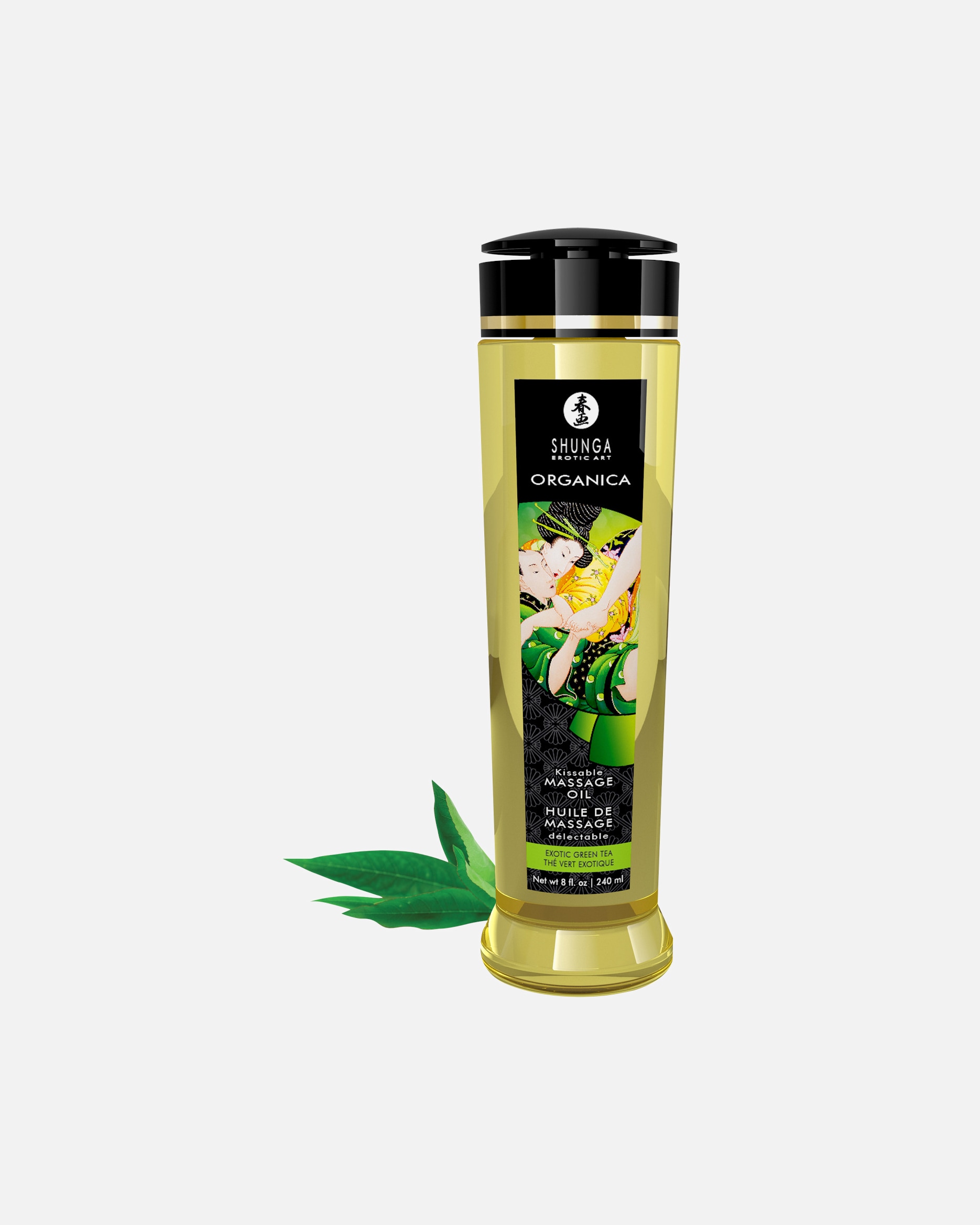 Massageöl für Unisex Shunga Massageöl Erotic Massage Oil Green Tea
