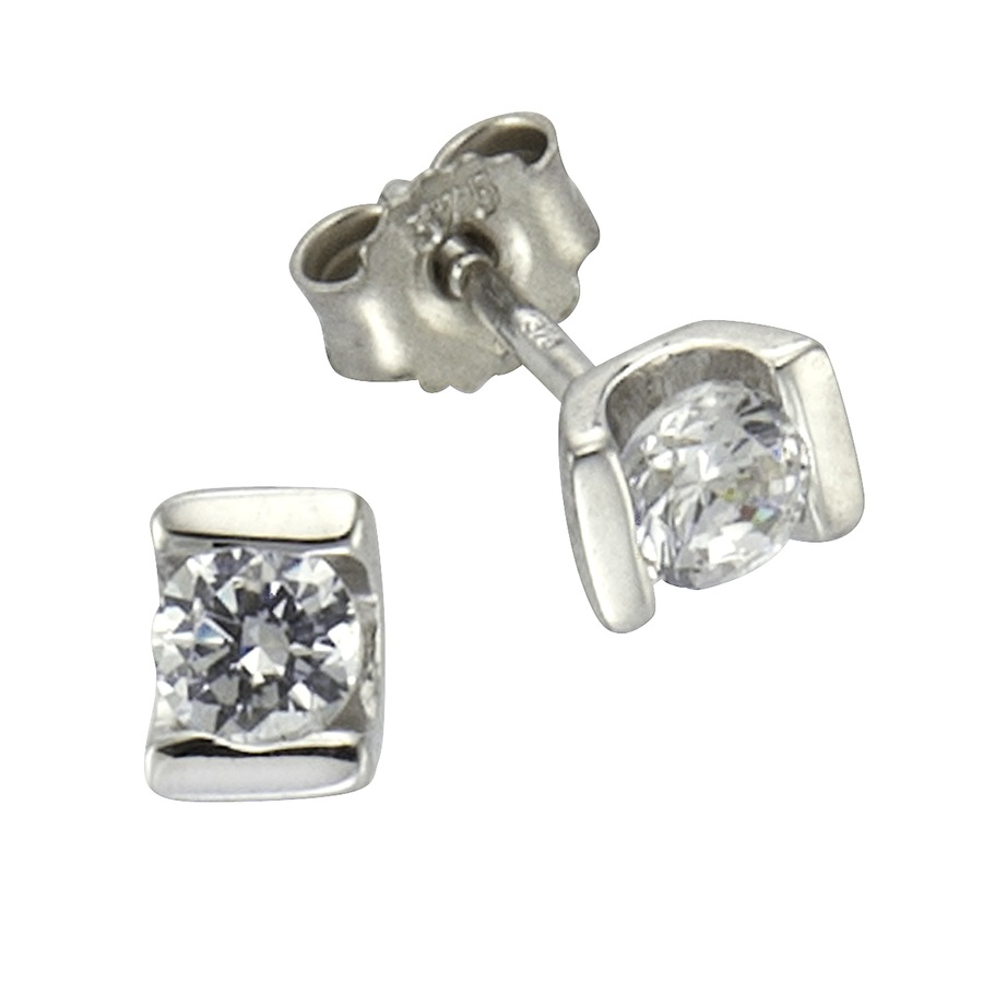 Celesta Ohrring 375/- Gold Zirkonia weiß Weiss Damen