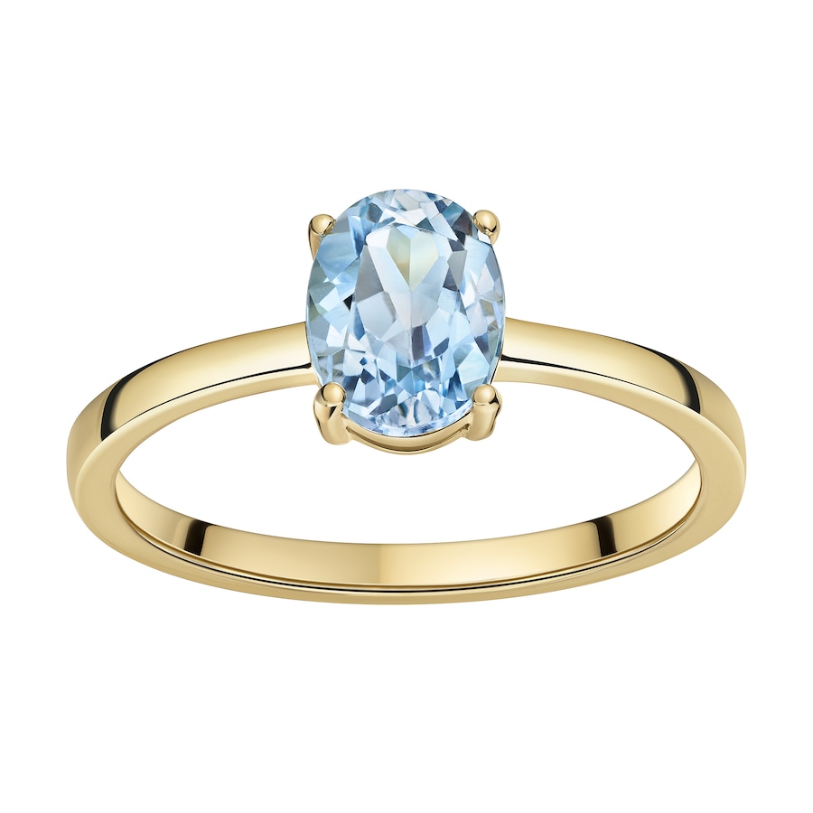 Celesta Ring 375/- Gelbgold Blautopas (beh) Gold beh. blau 060 (19,1) Damen