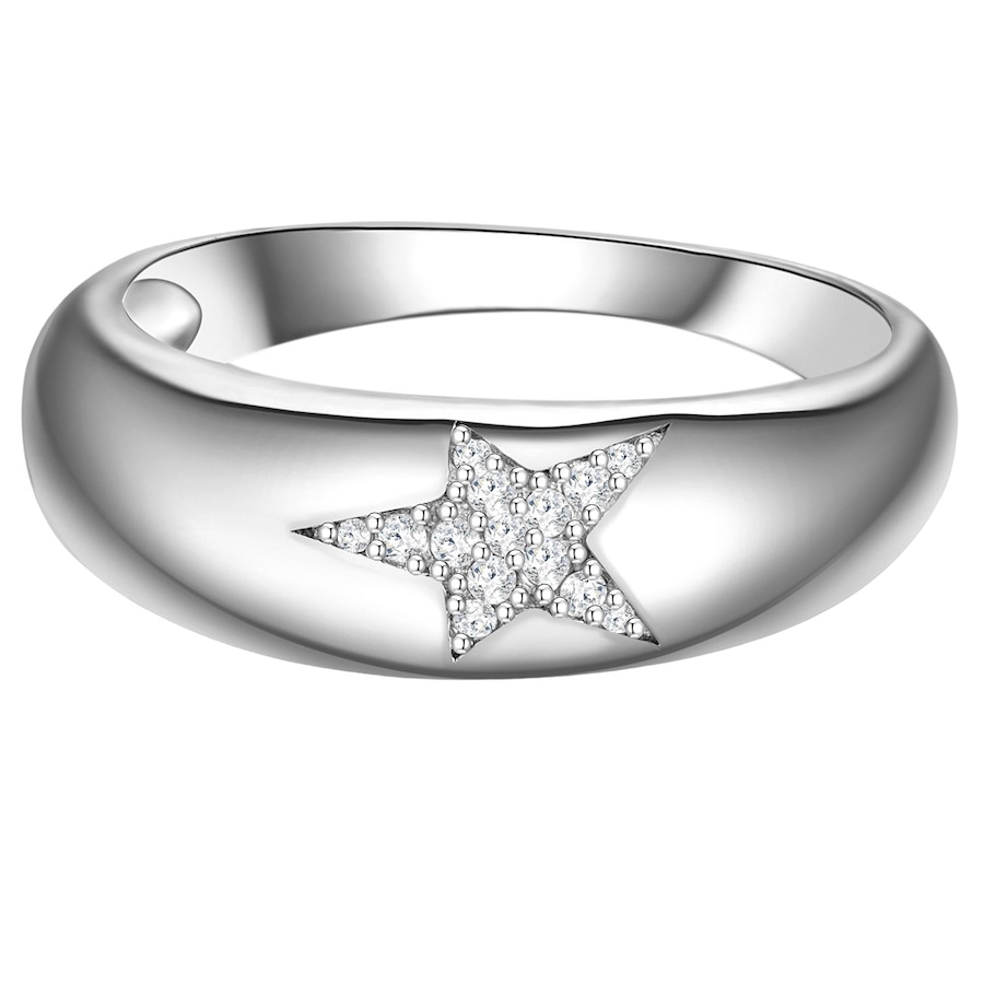 Glanzstücke München Ring Stern Sterling Silber Zirkonia in 48 Damen
