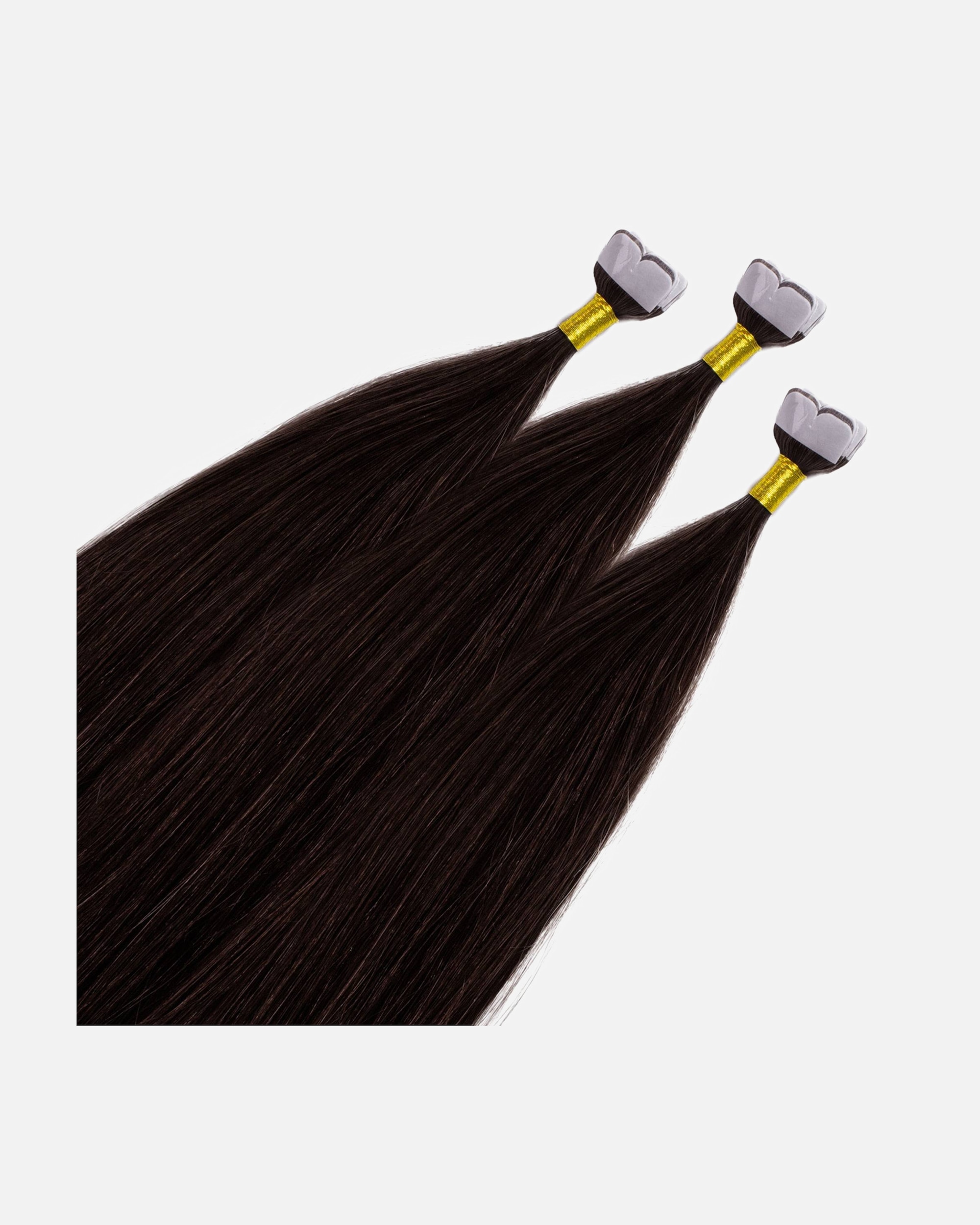 Extensions für Weiblich hair2heart Mini Tape Extensions Premium Echthaar #5/0 Hellbraun 60cm