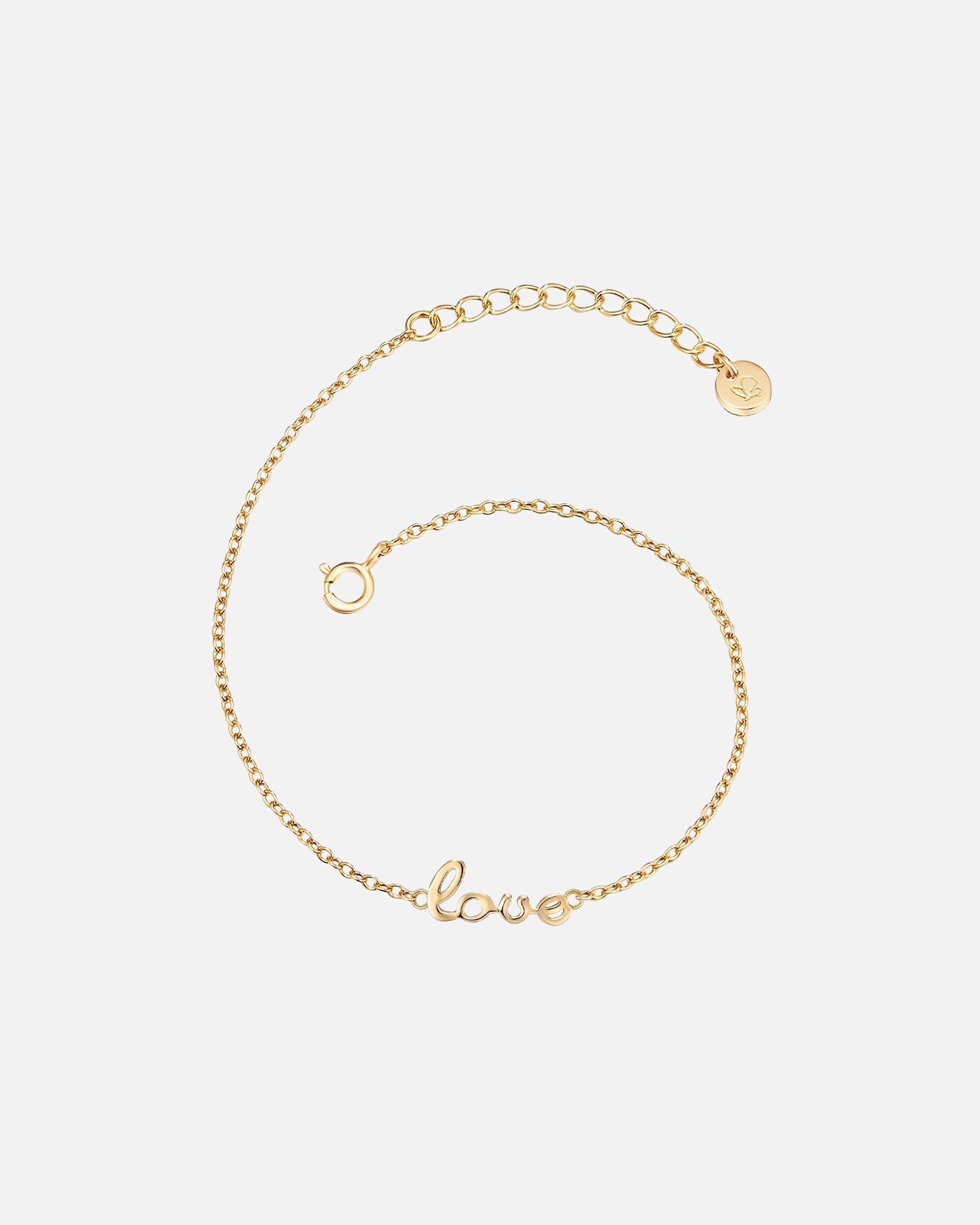 Armband für Weiblich Glanzstücke München Armband love Sterling Silber in Gelbgold 17,0 cm Basislänge + 3,0 cm Verlängerung