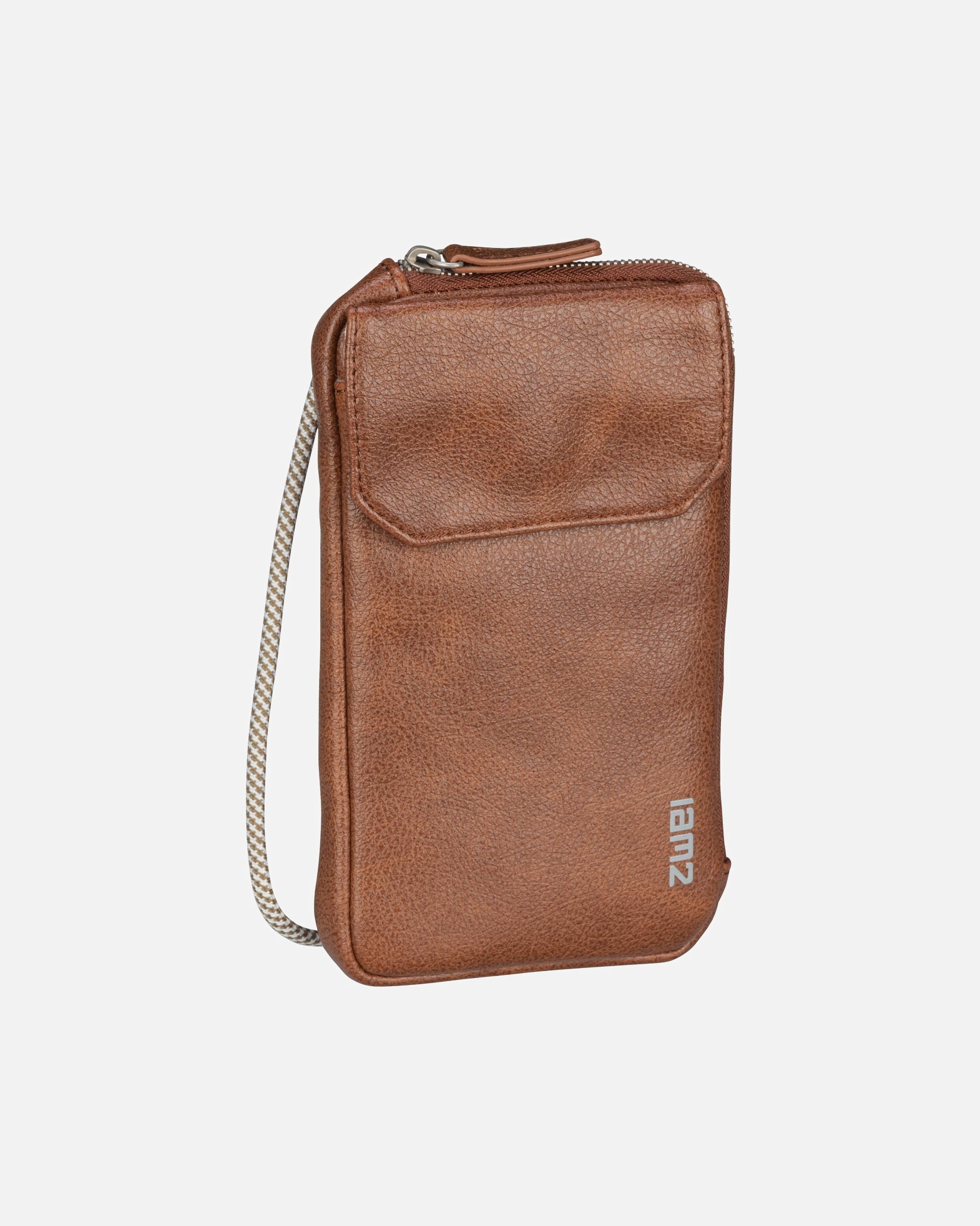 Umhängetasche für Weiblich ZWEI Handytasche Mademoiselle Phone Bag MP30 Cognac