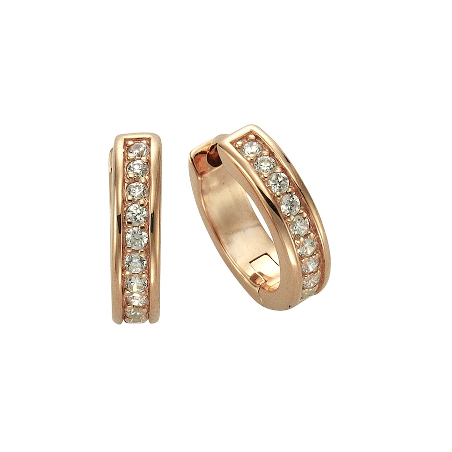 Celesta Ohrring 925/- Sterling Silber Zirkonia weiß Rosé vergoldet Weiss Damen