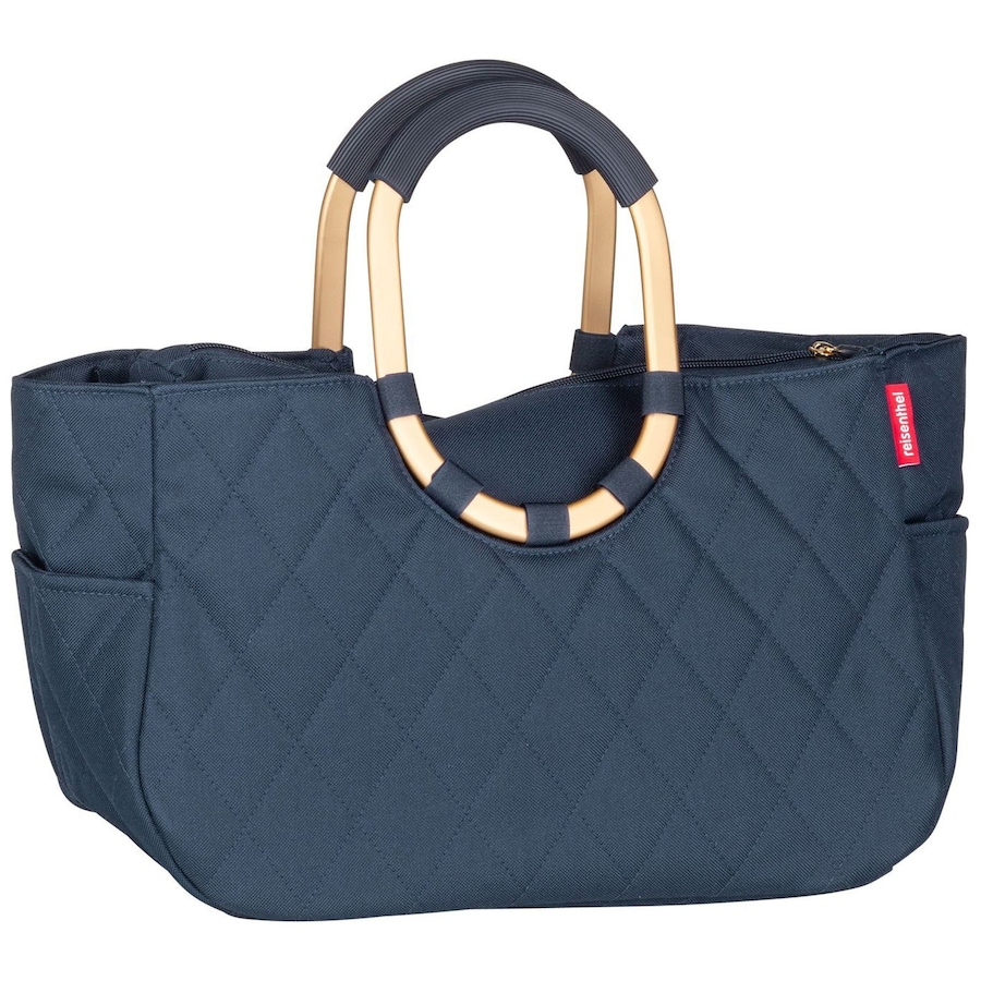 Reisenthel Einkaufstasche loopshopper M frame Frame Rhombus Midnight Gold Schwarz