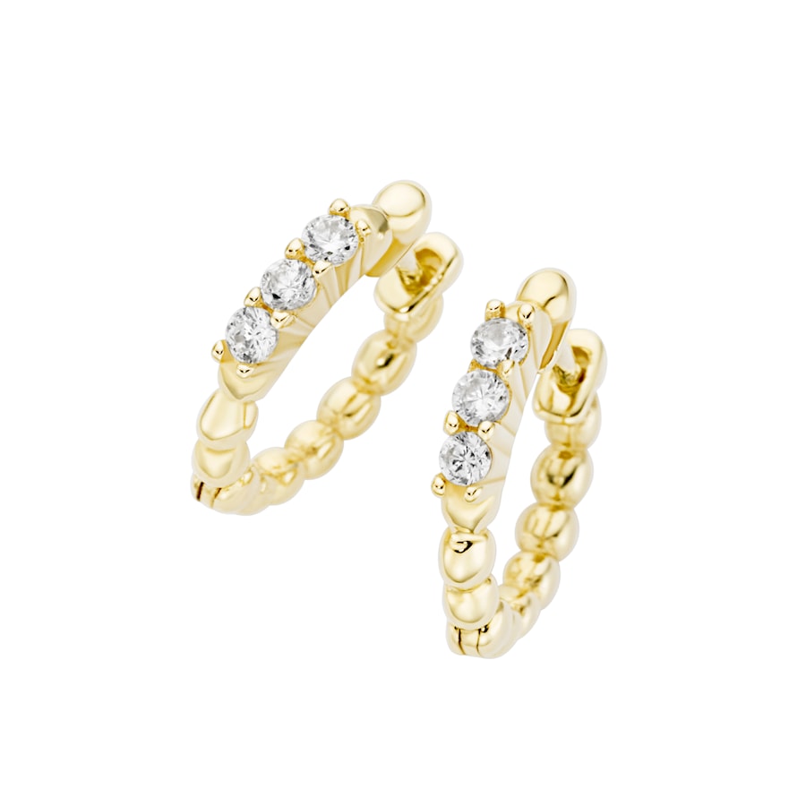 Luigi Merano Creolen in Kugel-Design mit Zirkonia, Gold 375 Onesize Damen