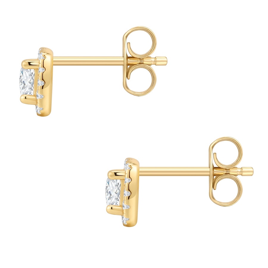 Rafaela Donata Ohrstecker aus Sterling Silber in Gelbgold mit Zirkonia 6,6 mm Damen