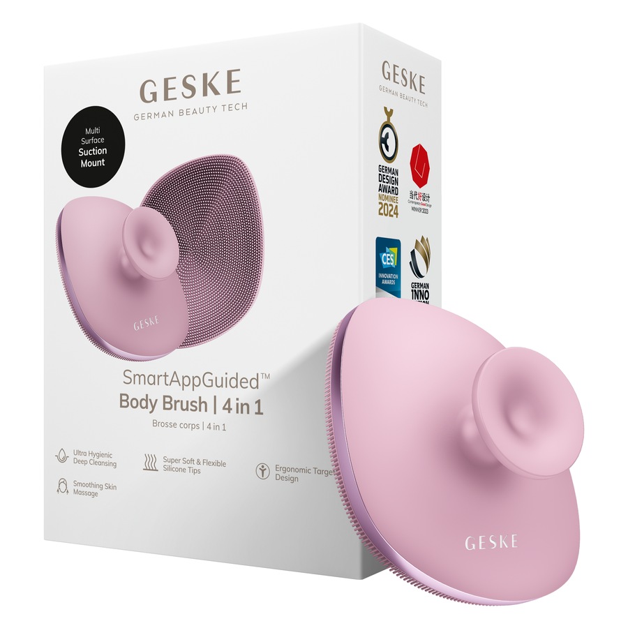 GESKE Body Brush | 4 in 1 Design mit Metallring Reinigungsbürste Pink