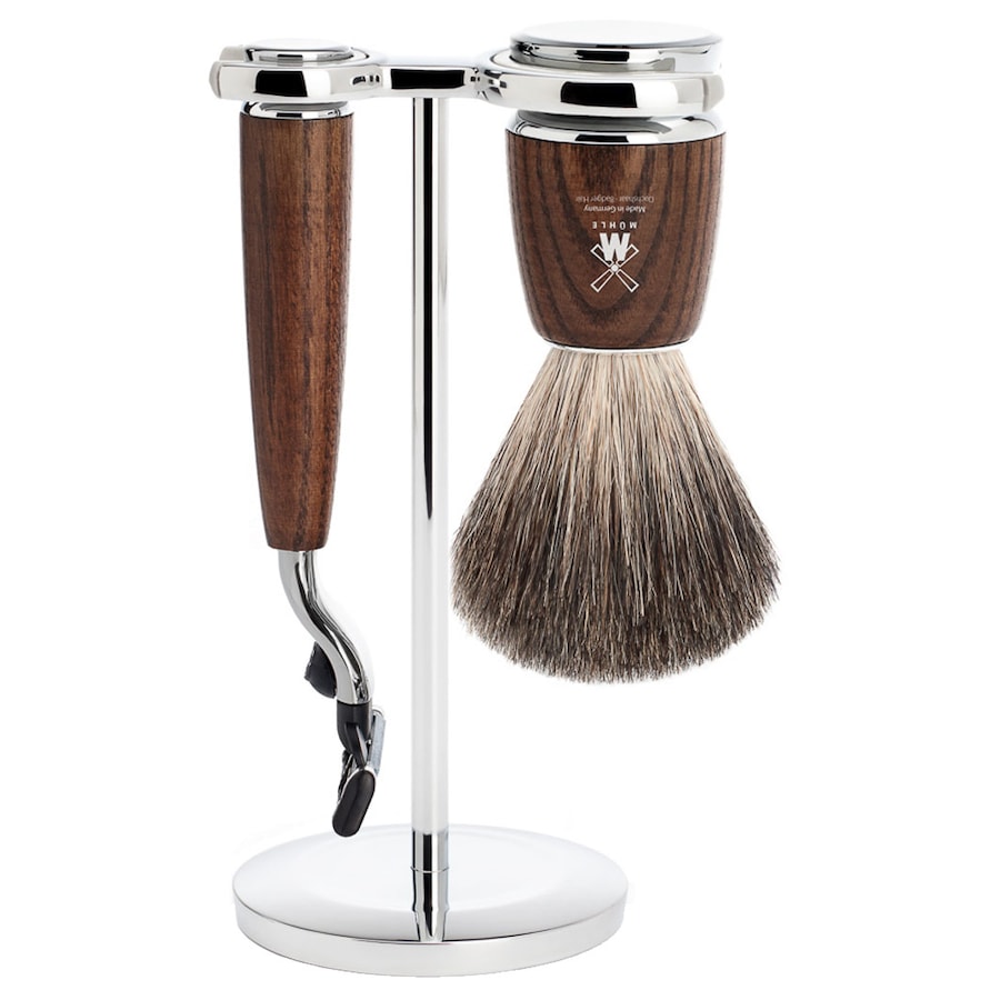 Mühle RYTMO 3-teiliges Rasierset Esche dunkel Gillette Mach3 Herren