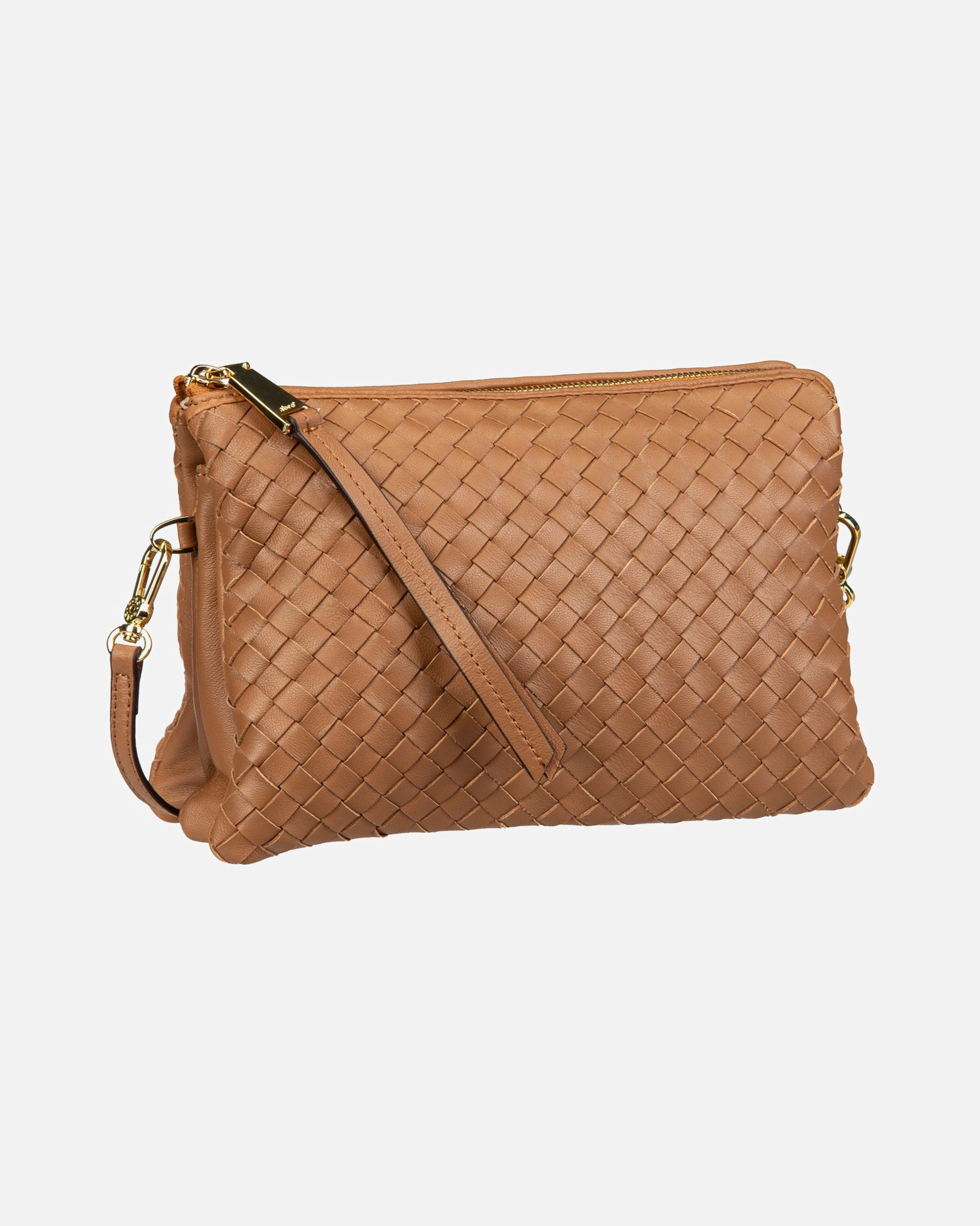 Rucksack für Weiblich abro Bodybag Threefold Piuma Weaving Cuoio