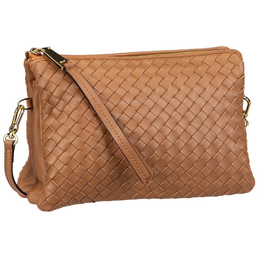 abro Bodybag Threefold Piuma Weaving Cuoio Braun Damen