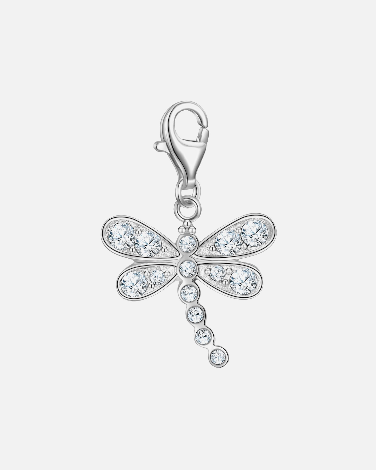 Schmuckanhänger für Weiblich Rafaela Donata Charm Libelle aus Sterling Silber in Silber mit Zirkonia 17,7 mm
