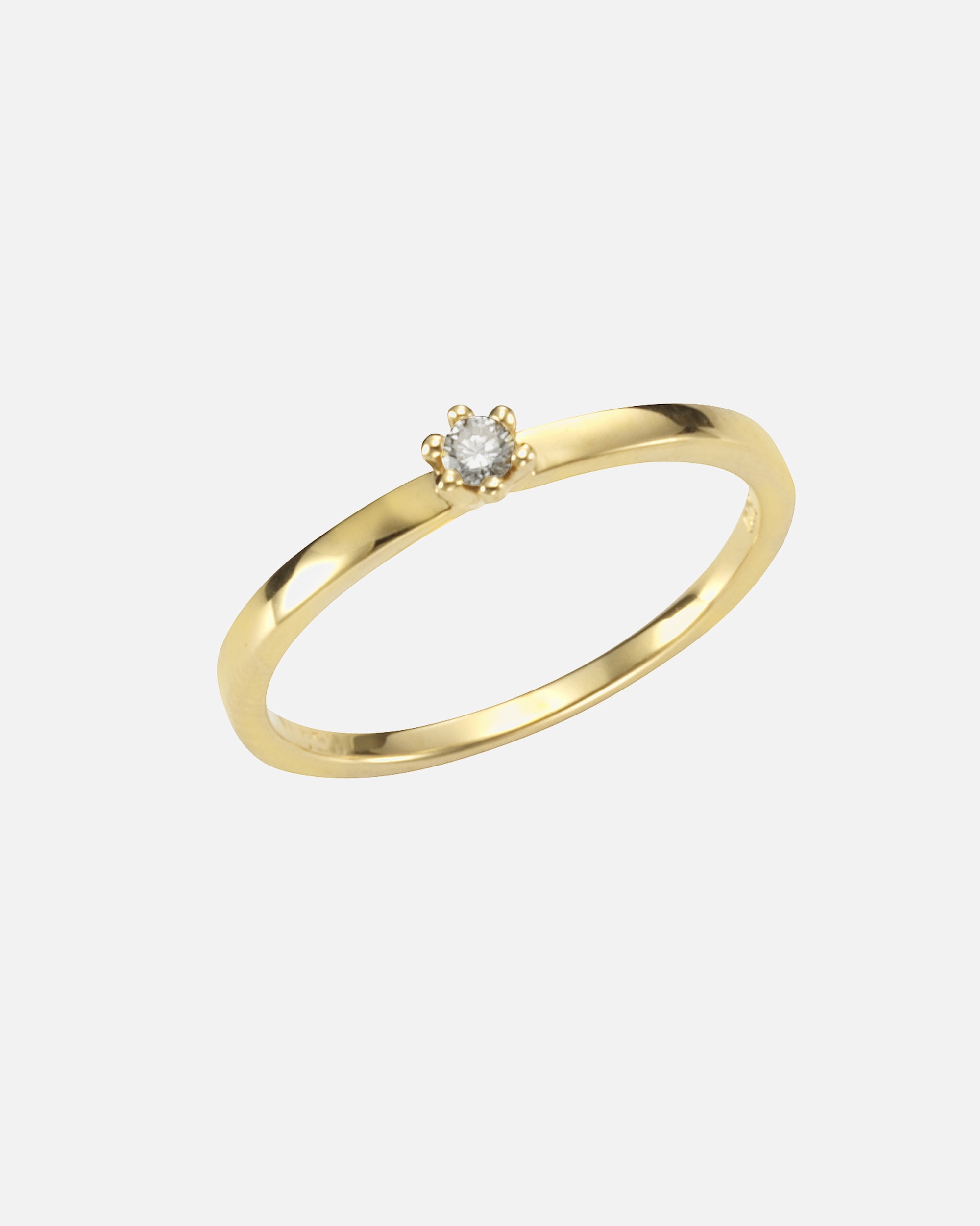Ring für Weiblich Orolino Ring 585/- Gold Brillant weiß 0,05ct. 060 (19,1)
