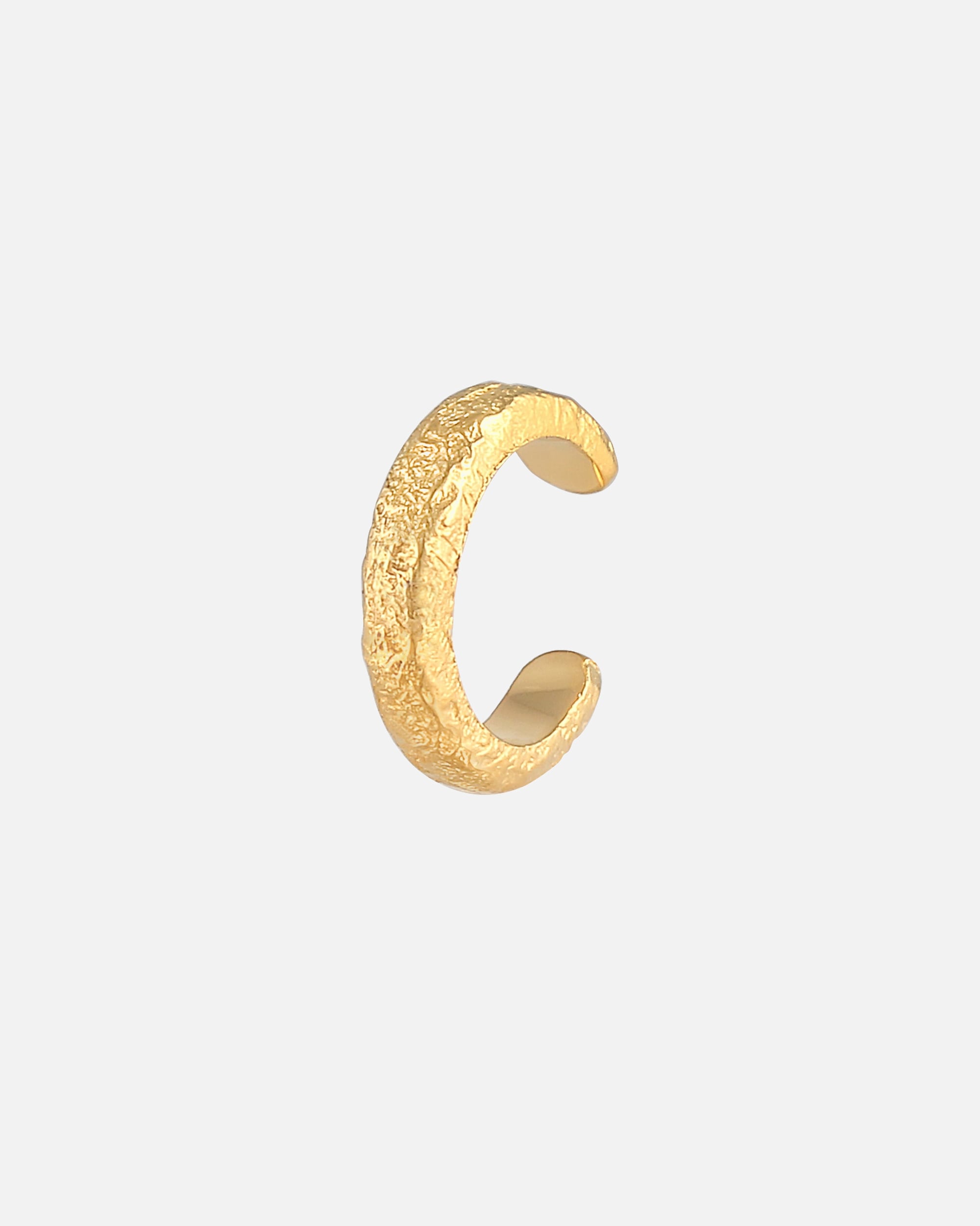 Ohrringe für Weiblich Elli Single Earcuff Organic Ohrklemme 925 Silber goldfarben