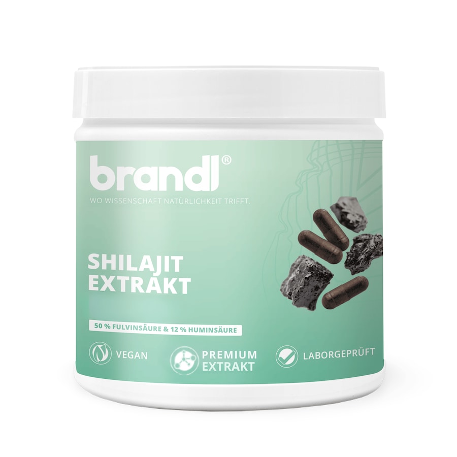 Brandl Nutrition Shilajit Kapseln | 500mg Extrakt mit 50% Fulvinsäure & 12% Huminsäure 75 g