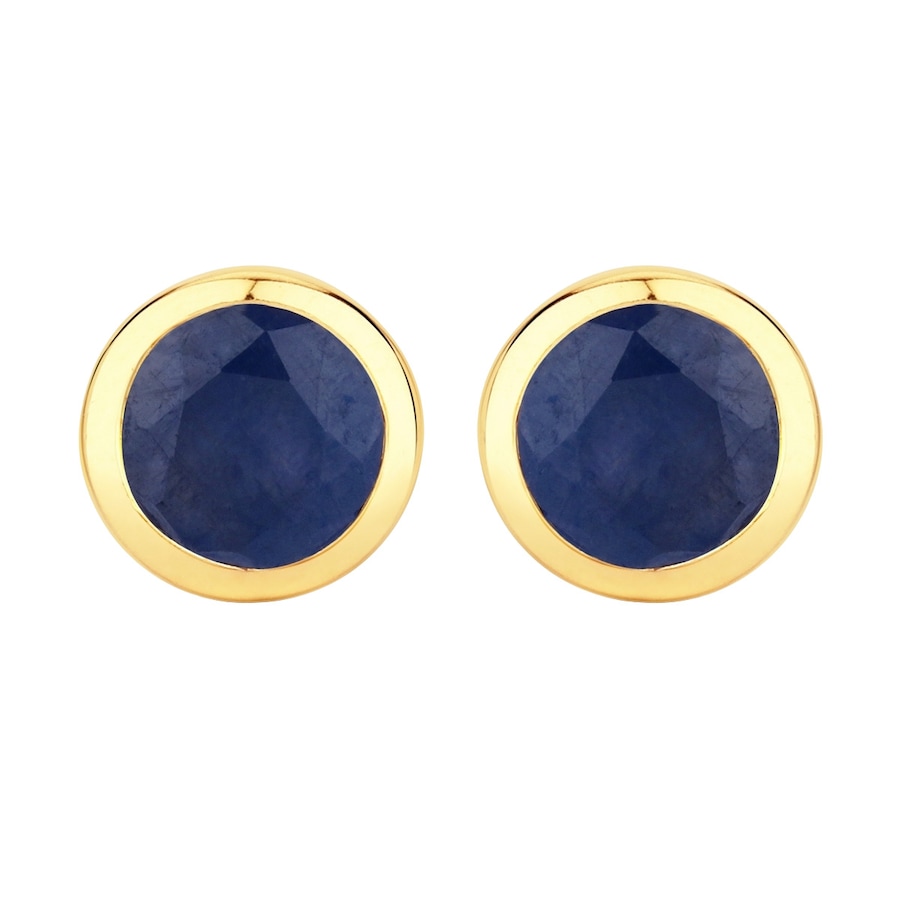 Rafaela Donata Ohrringe Sterling Silber Saphir in Gelbgold Blue Damen