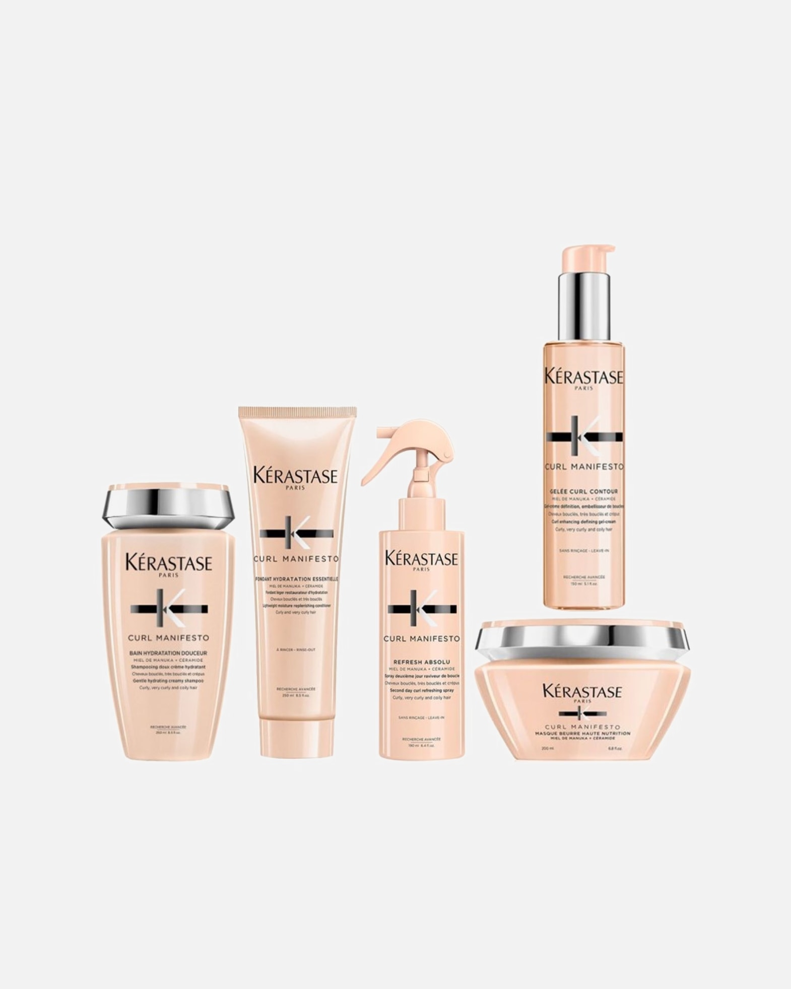 Haarpflegeset für Weiblich Kérastase Curl Manifesto 5er Set (Bain / Fondant / Refresh / Masque / Gelee) 1 Stück