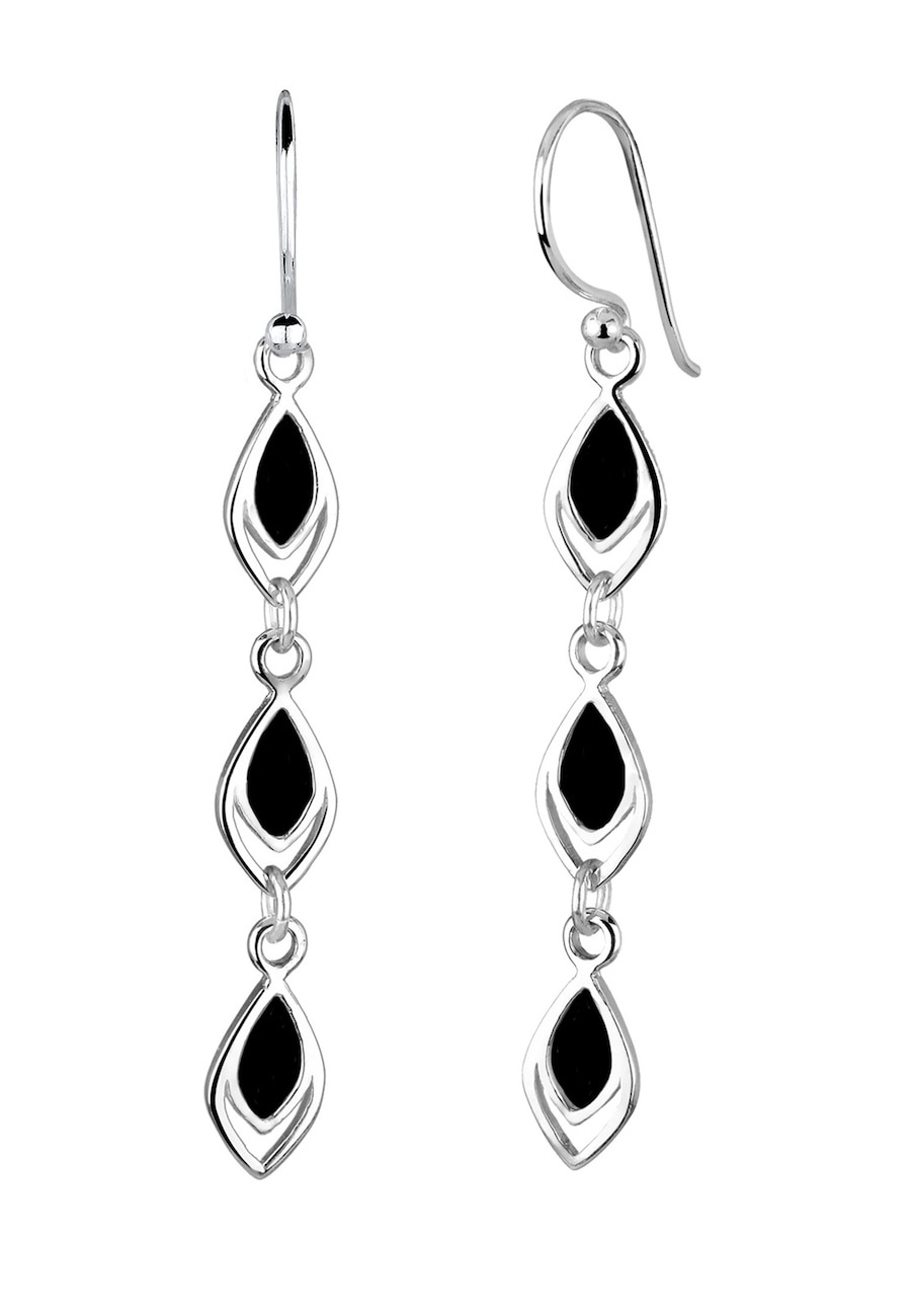 Elli Feder Boho Hippie Festival 925 Silber Schwarz Damen