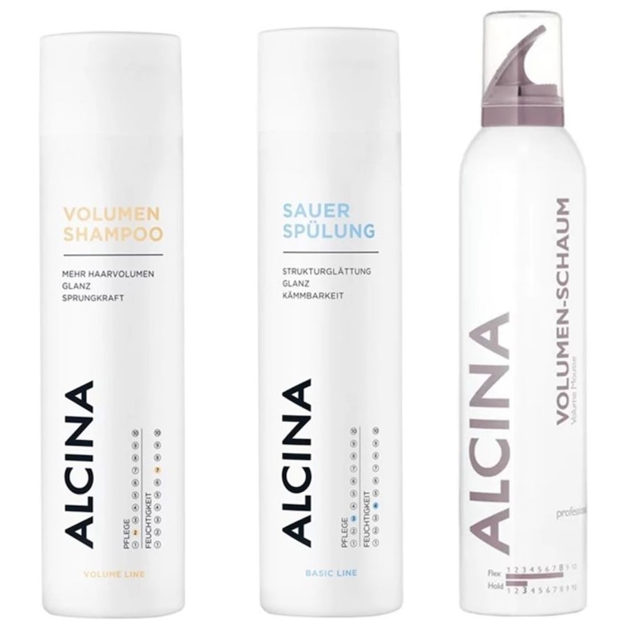Alcina Volumen 3er Set (Shampoo / Sauerspülung Schaum) Damen