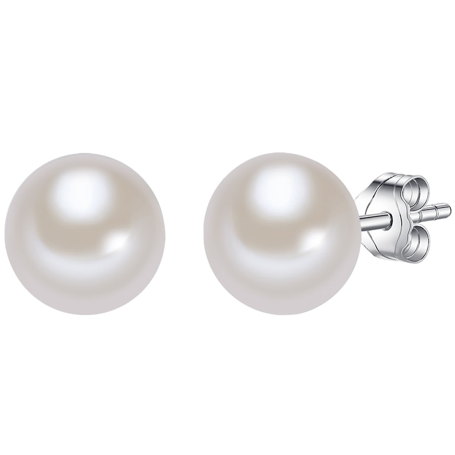 Valero Pearls Perlen-Ohrstecker Sterling Silber Süßwasser-Zuchtperle in 9,5 mm Damen
