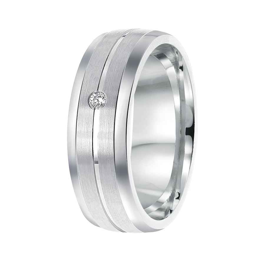 Lucardi Ringe 'Tarragona' 925 Silber - silbern 53mm Herren