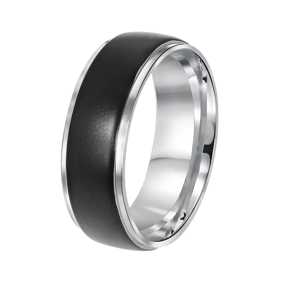Lucardi Ringe Stahl - silbern 69mm Herren