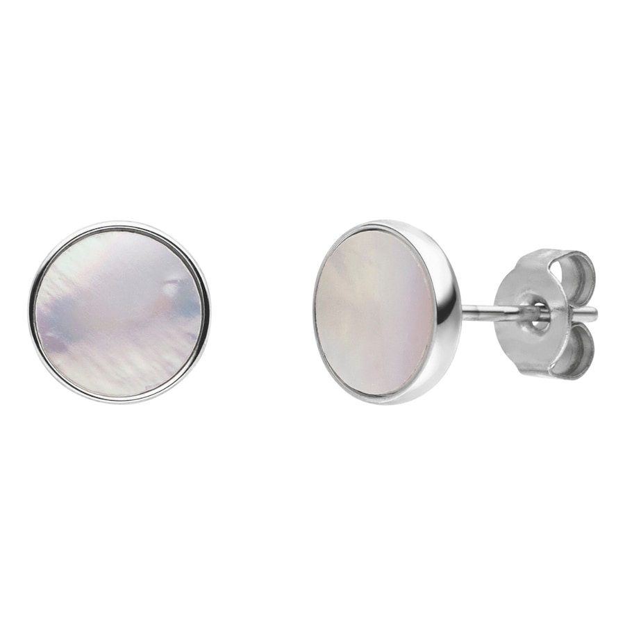 Purelei White Gloss Ohrringe 100% Edelstahl Silber Grau Damen