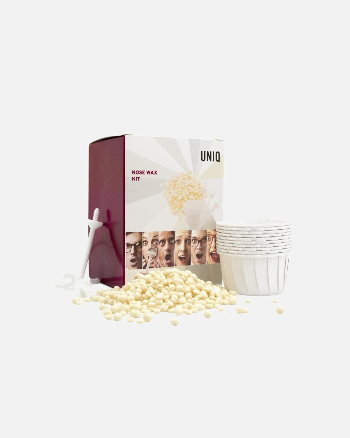 Haarentfernung(en) Gesicht für Unisex UNIQ Cabee Nasenwachs-Kit Weiß