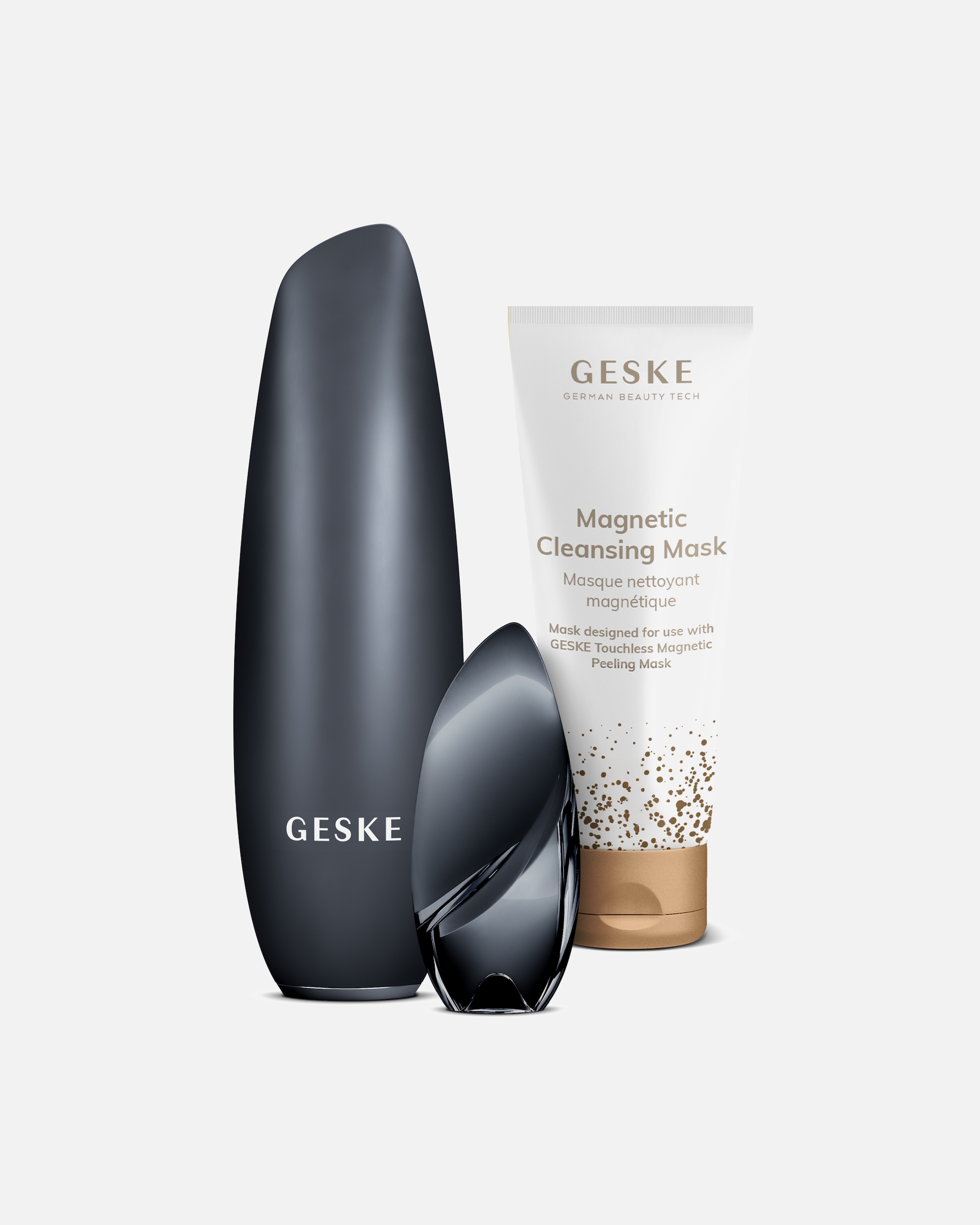 Multifunktionsgerät für Unisex GESKE Touchless Magnetic Peeling Mask 5in1 + 1x Magnetic Cleansing Mask Black