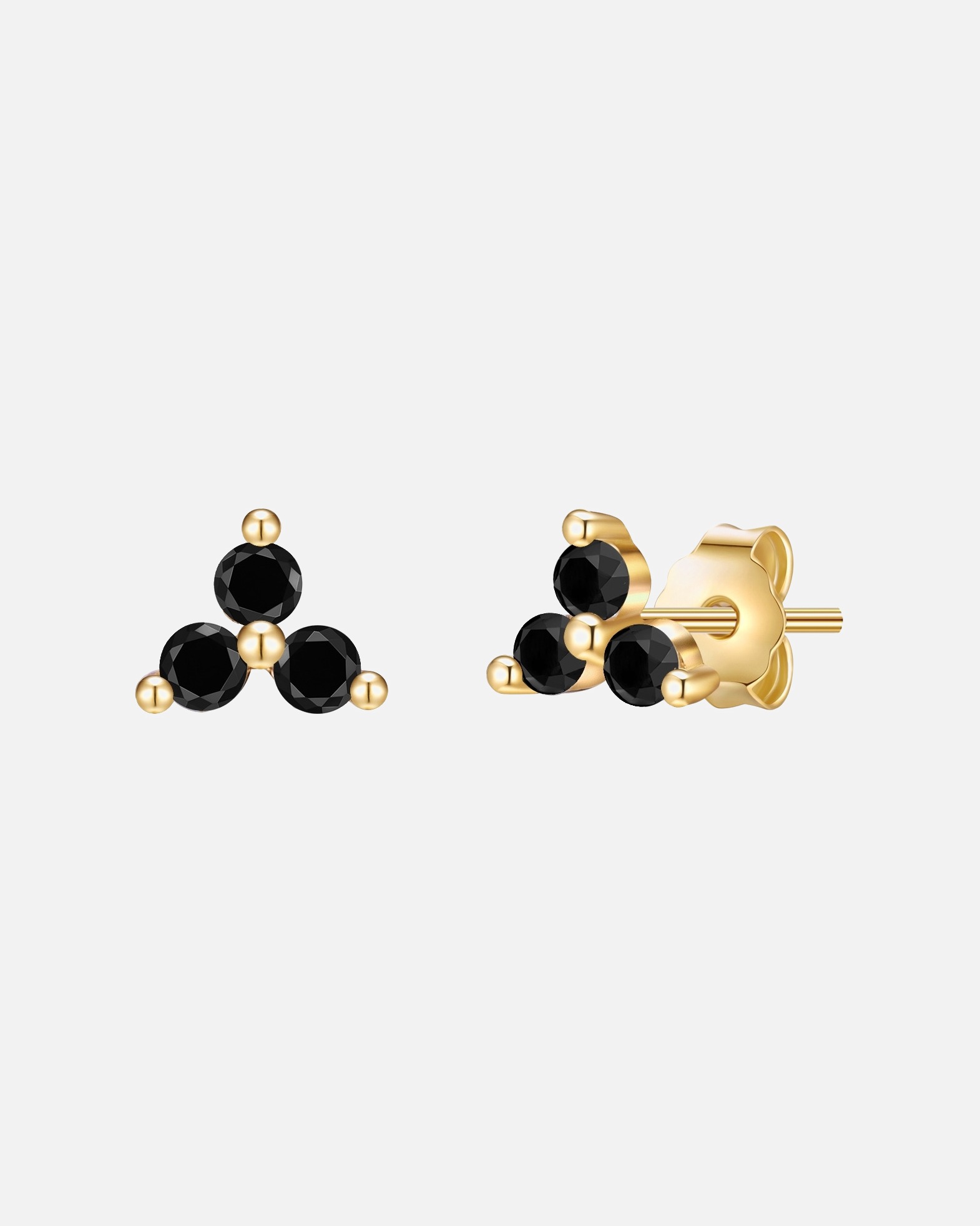 Ohrringe für Weiblich Glanzstücke München Ohrstecker Sterling Silber Zirkonia in Gelbgold 4,8 mm
