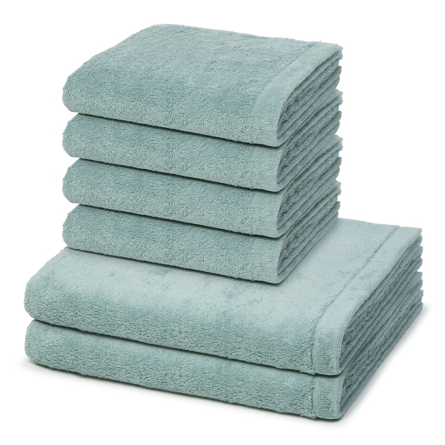 Cawö Handtuch-Set Lifestyle (6-teilig) Seegrün Grau