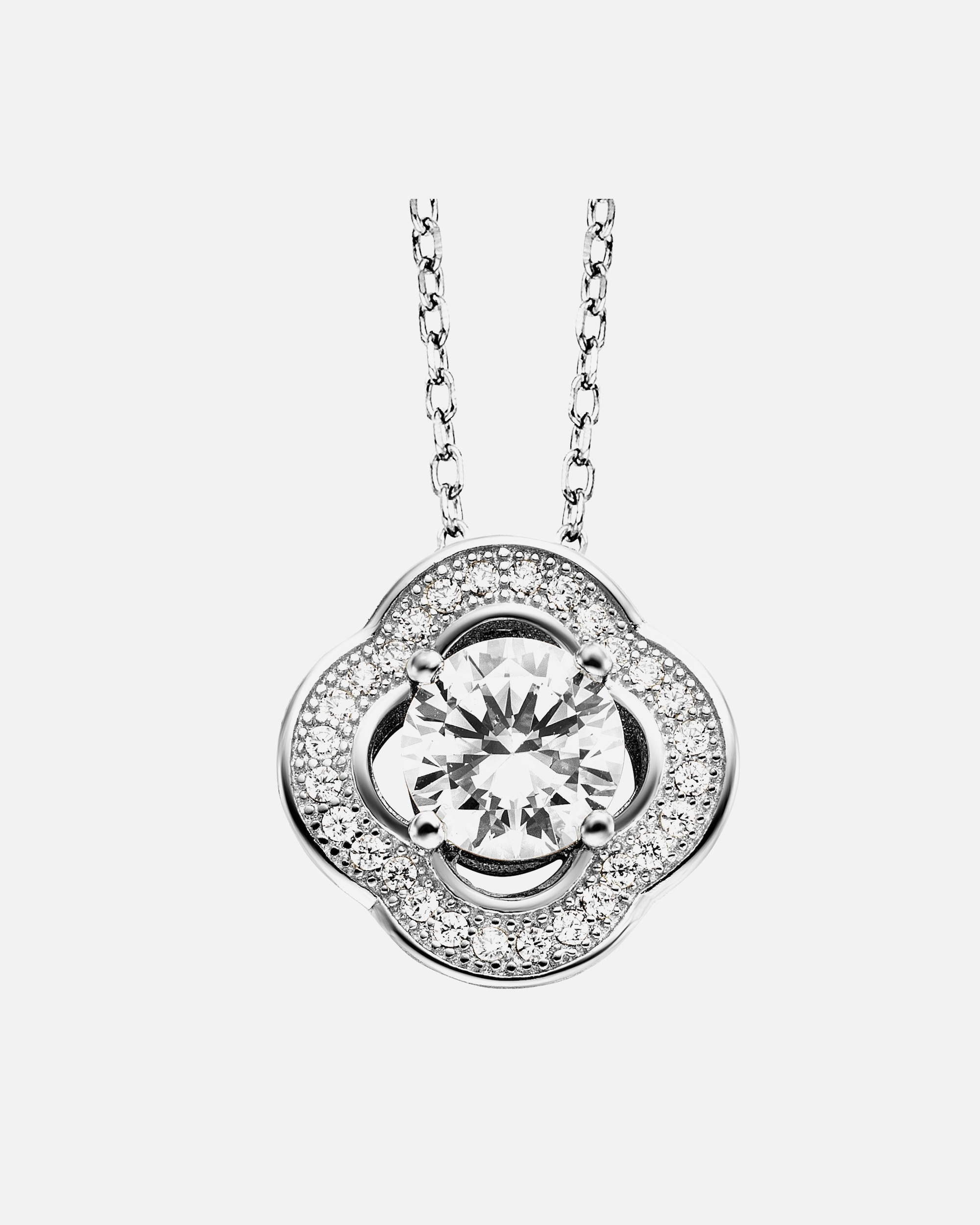 Halskette für Weiblich Julie Julsen Anhänger mit Kette 925/- Sterling Silber Zirkonia weiß weiß