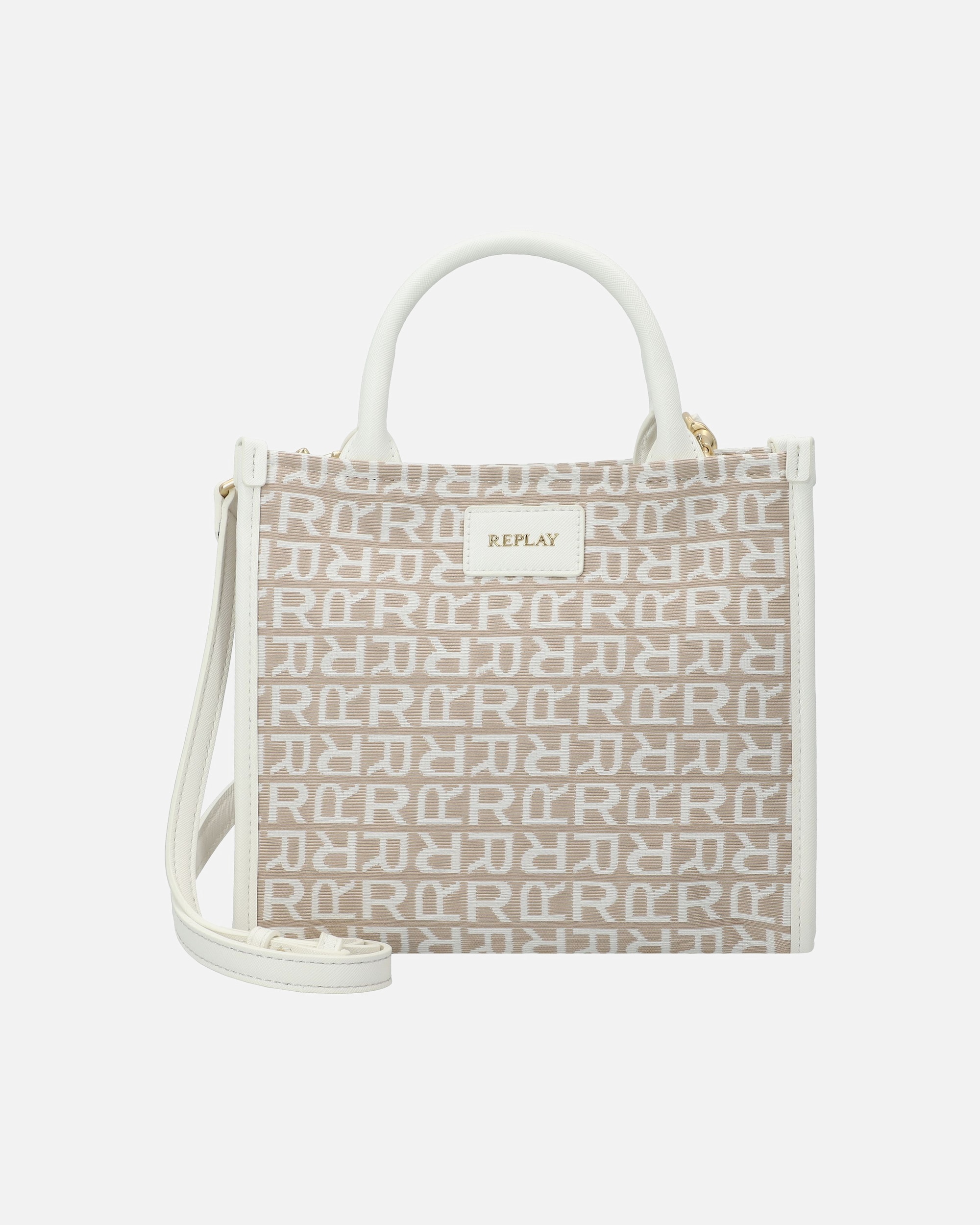 Clutch für Weiblich Replay Henkeltasche dirty white - sand