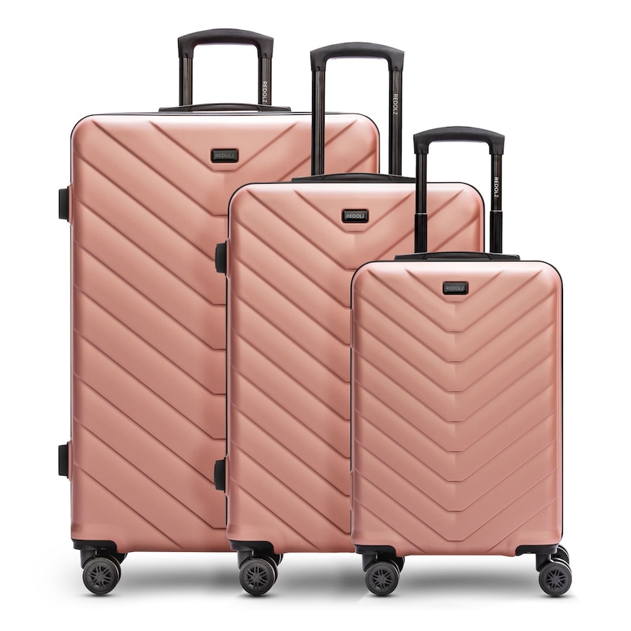 Redolz Essentials 07 3-SET 4 Rollen Kofferset 3-teilig rose 2 Schwarz Herren