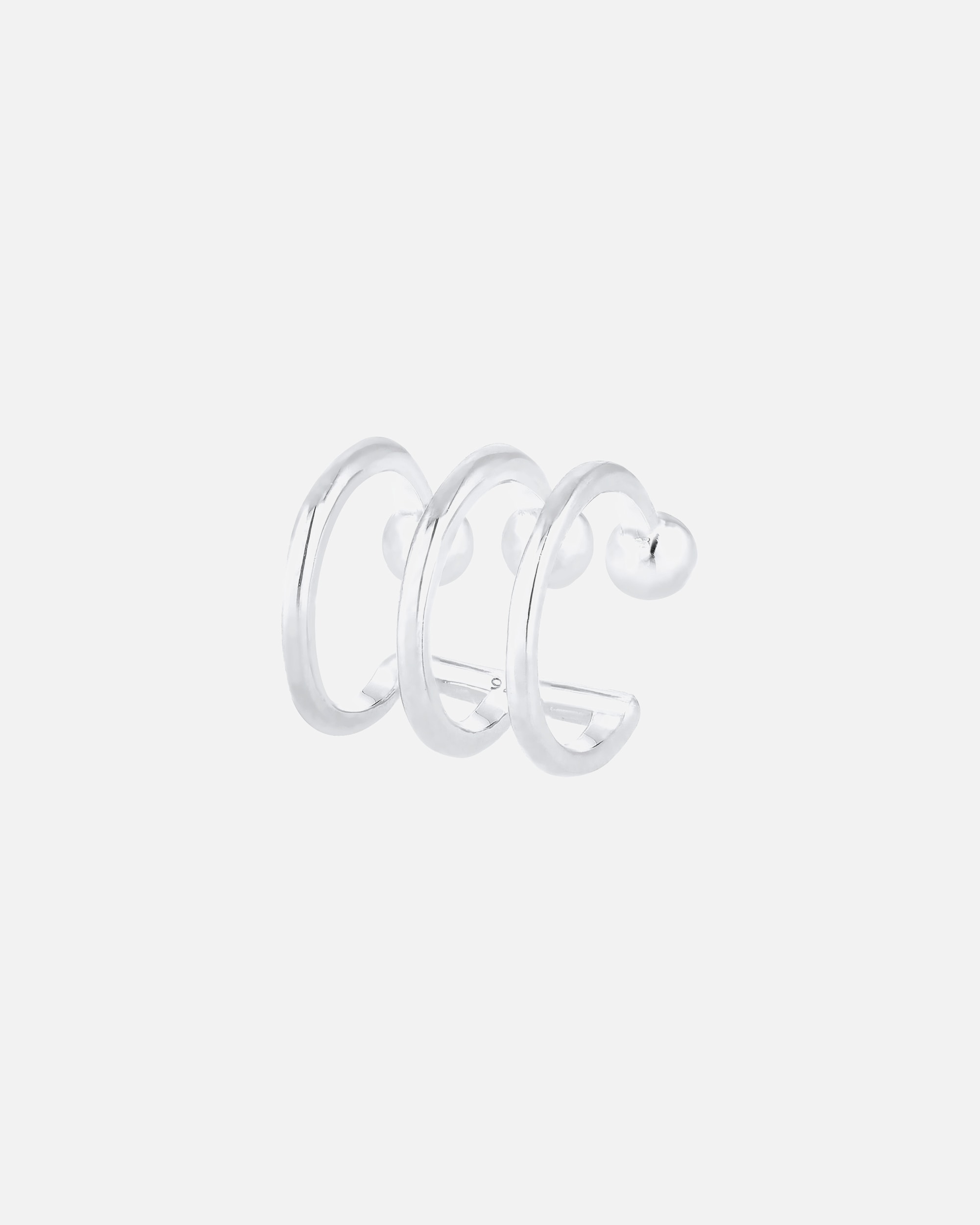 Ear Cuff für Weiblich Elli Single Earcuff Ohrklemme Kugeln Basic 925 Silber silberfarben