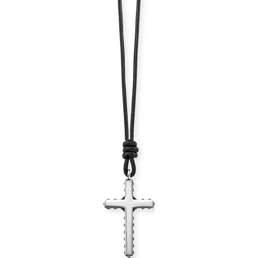caï Caï Herren-Kette 925er Silber, Leder One Size 87065103 Herren